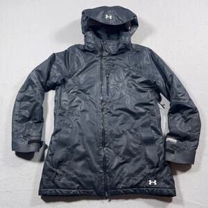 Under‎ Armour ColdGear Infrared Women's Jacket Black Medium Hooded Snow Coat